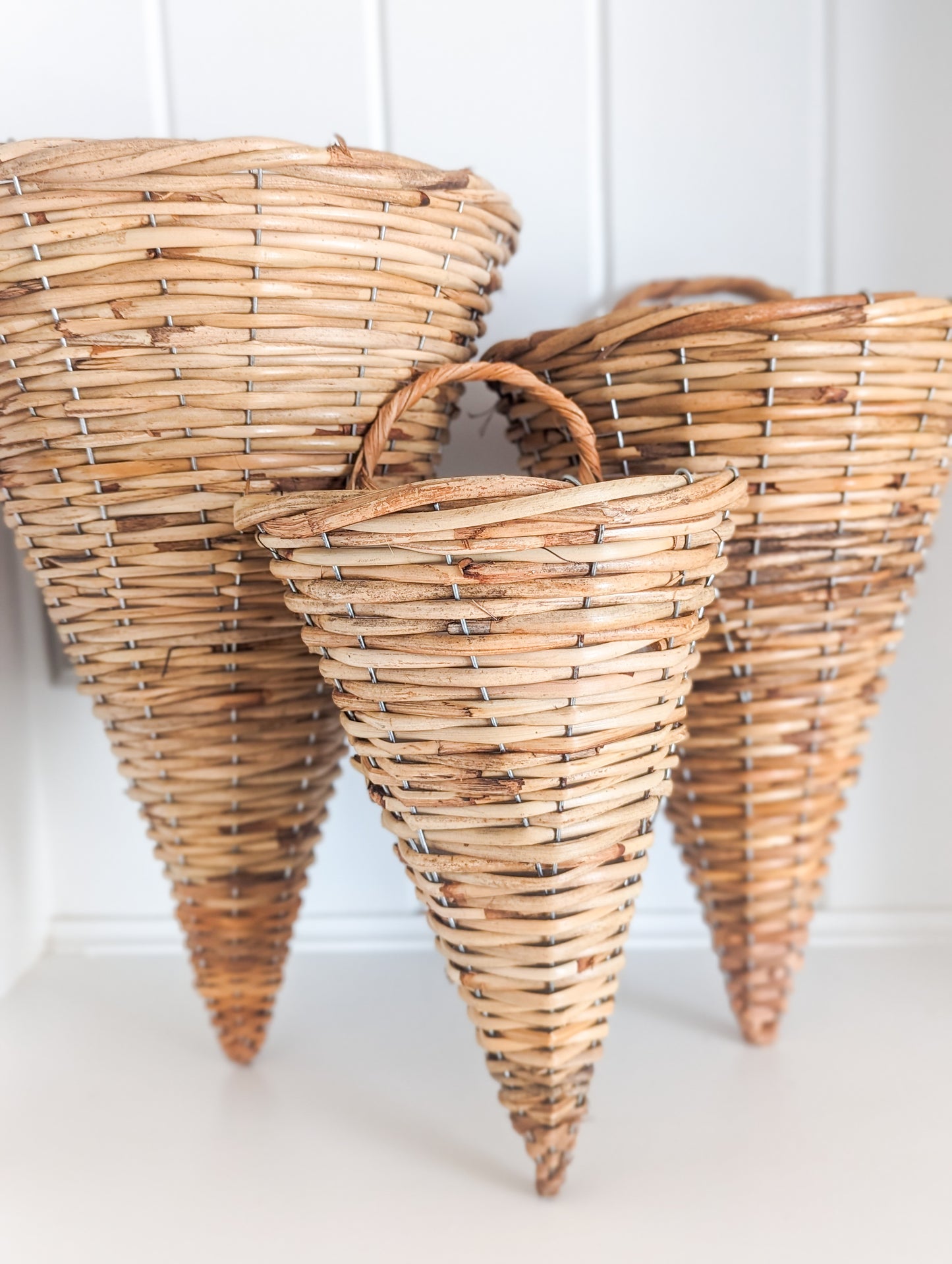 Willow Cone Wall Basket