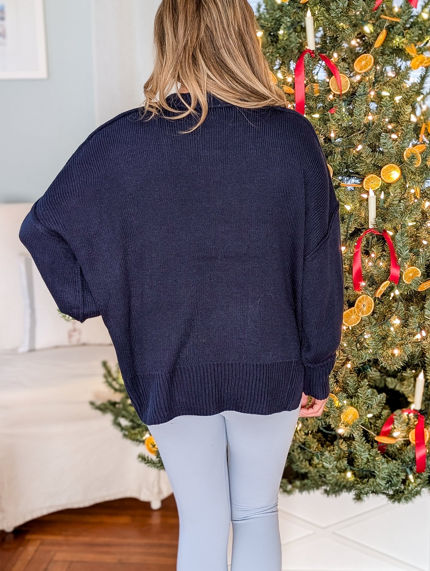 Oversized Navy Sweater