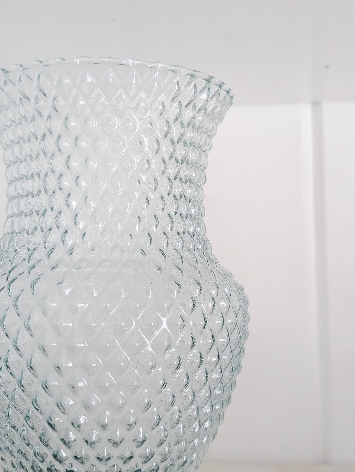 Tinted Blue Textured Vase