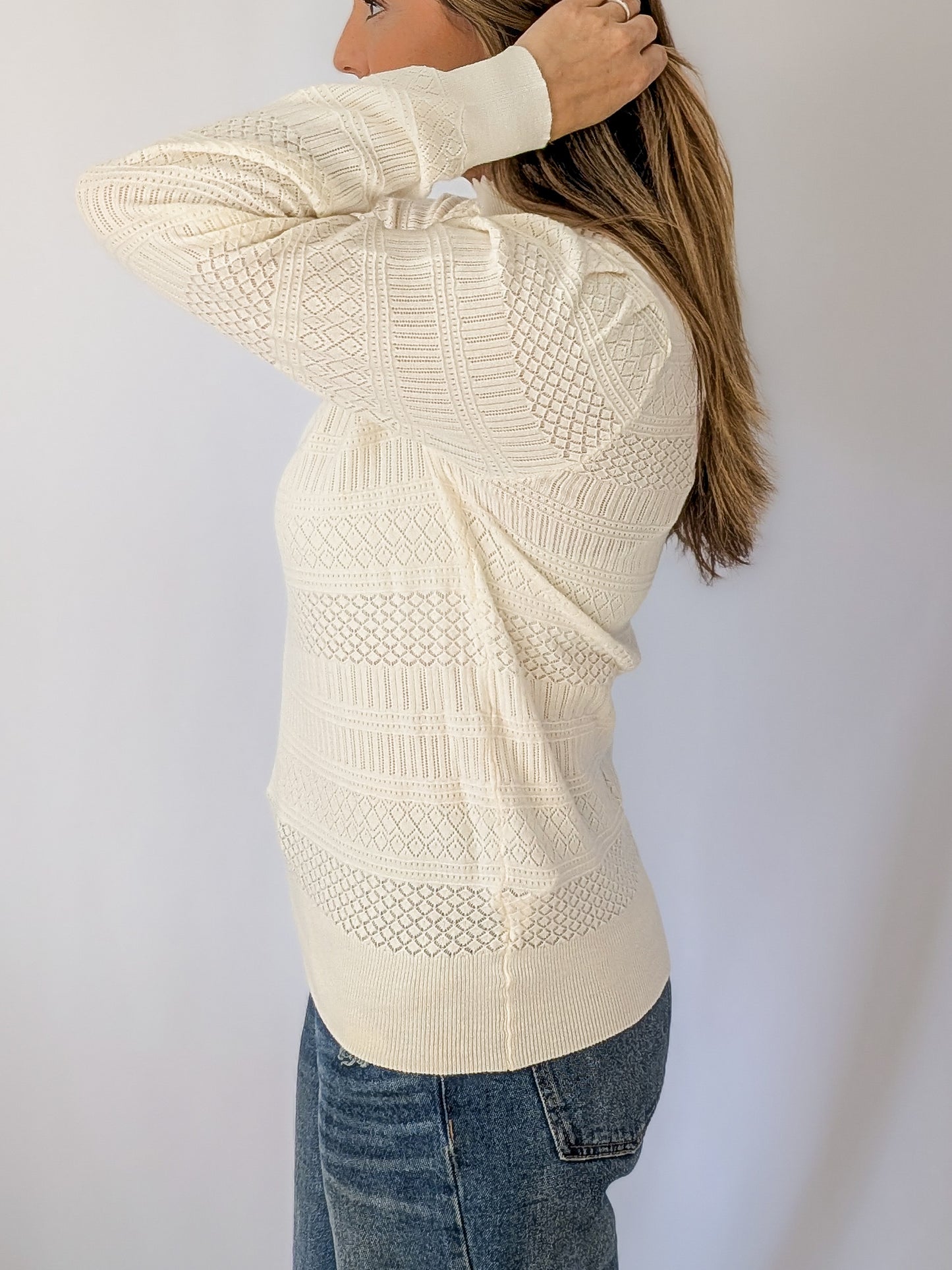 Scalloped Turtleneck