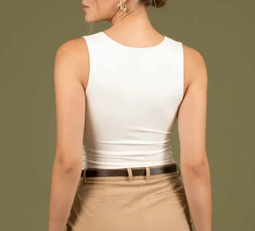 Double Layered Scoop Neck Tank