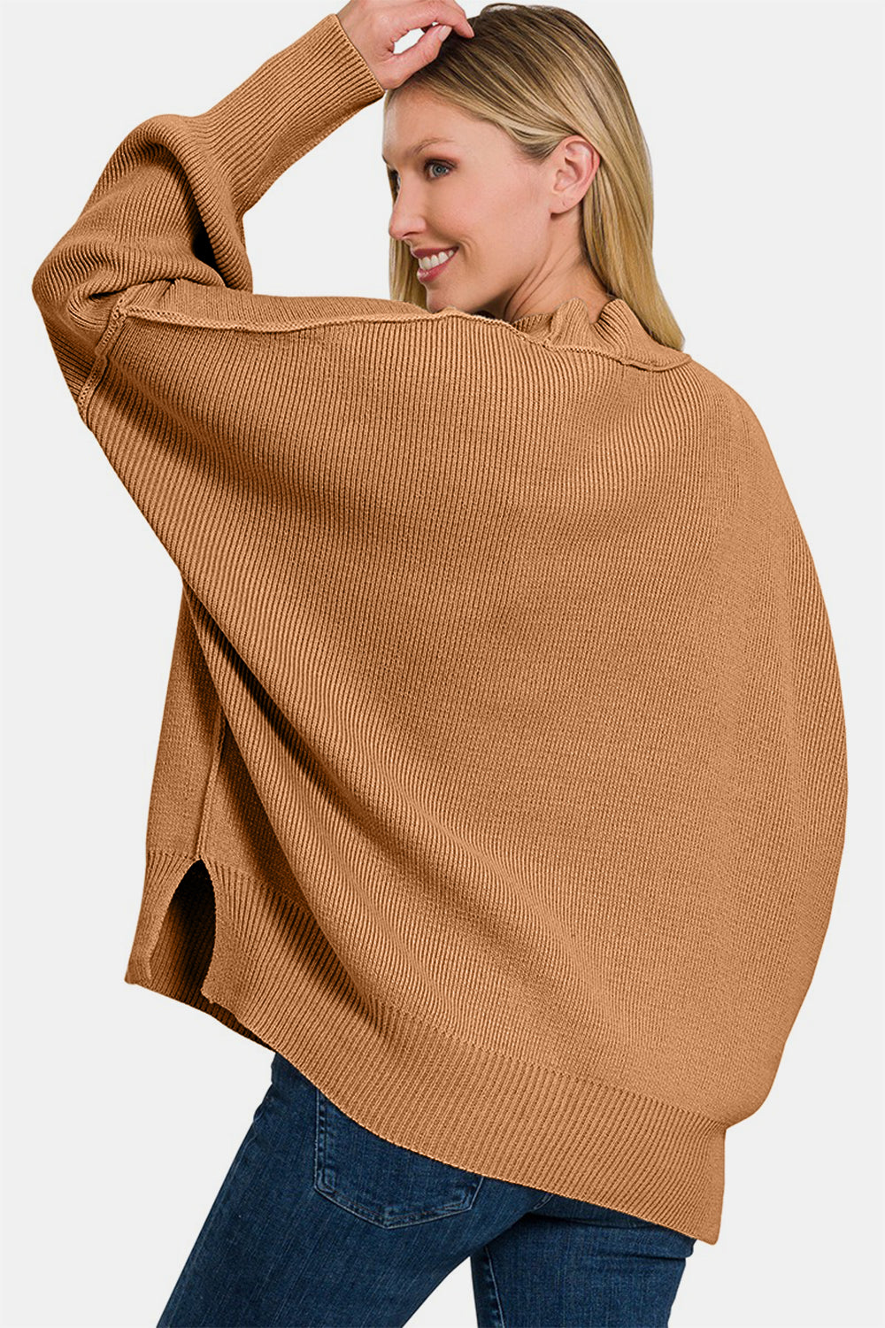 Oversized Side Slit Sweater