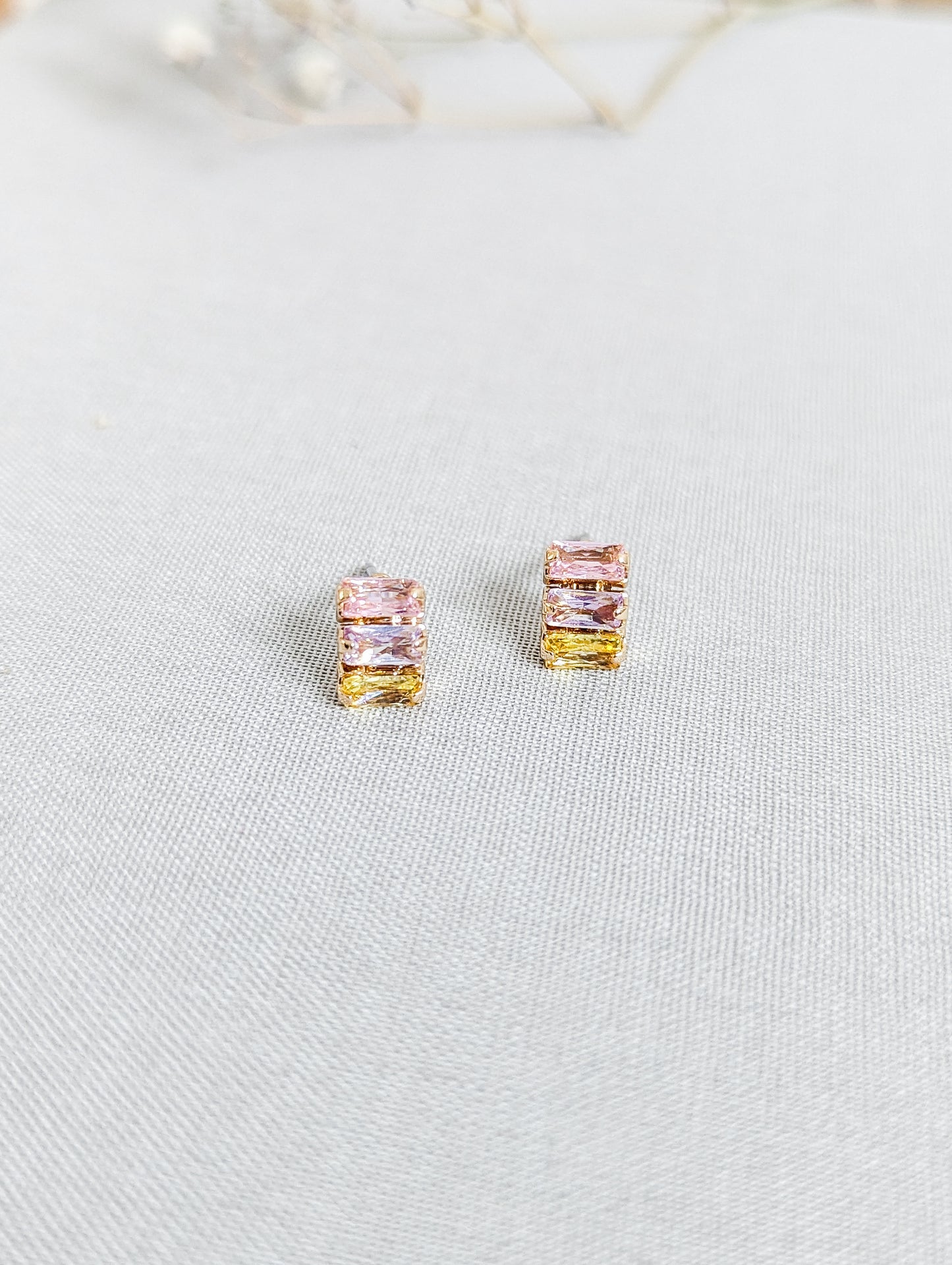 Tri Colored Earring