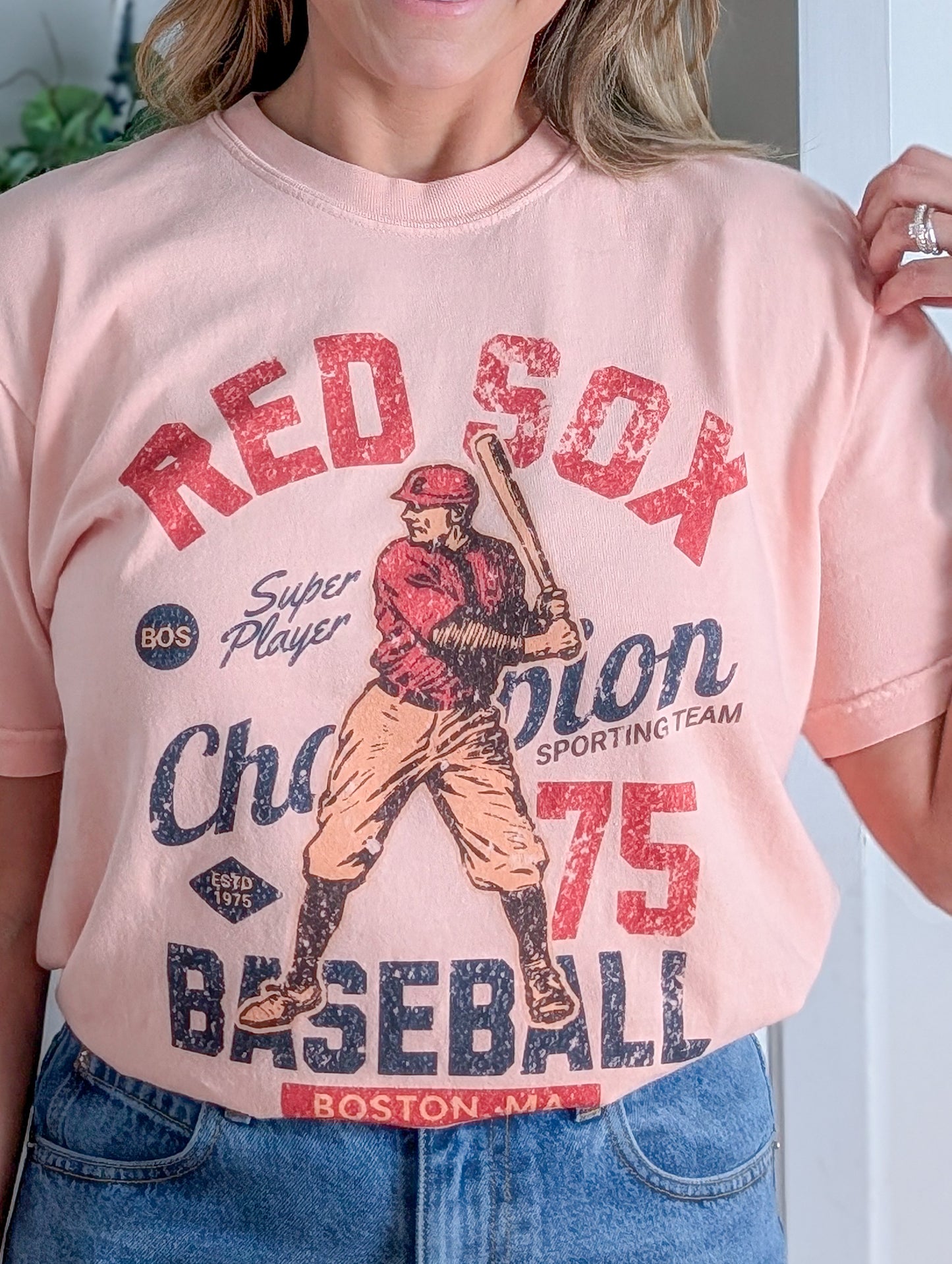 Vintage Inspired Red Sox Tee