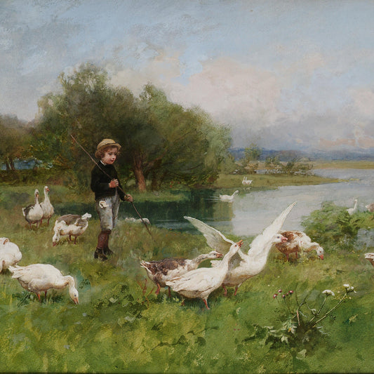 Remastered Boy with Geese