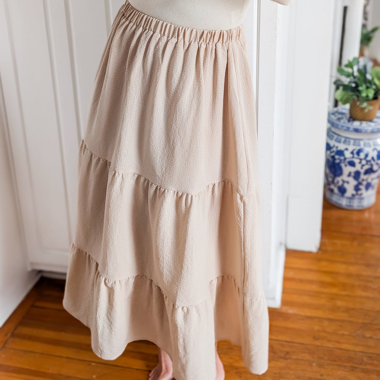 Tiered Flowy Maxi Skirt