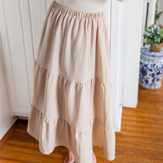 Tiered Flowy Maxi Skirt