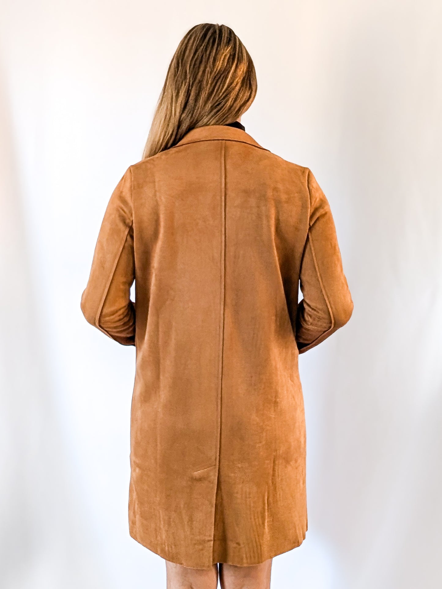 Faux Suede Long Jacket