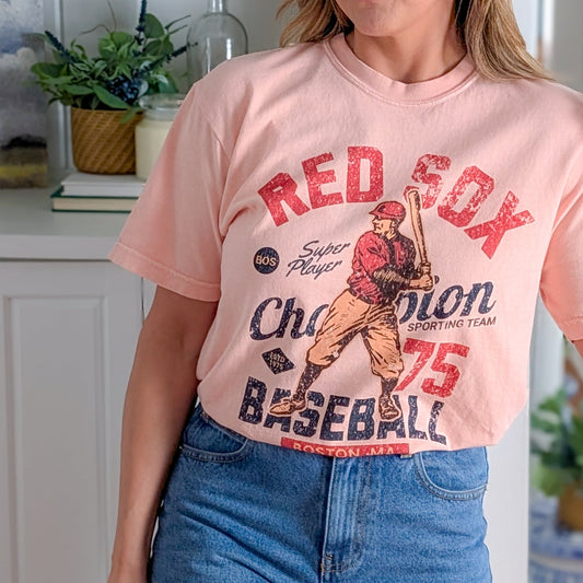 Vintage Inspired Red Sox Tee