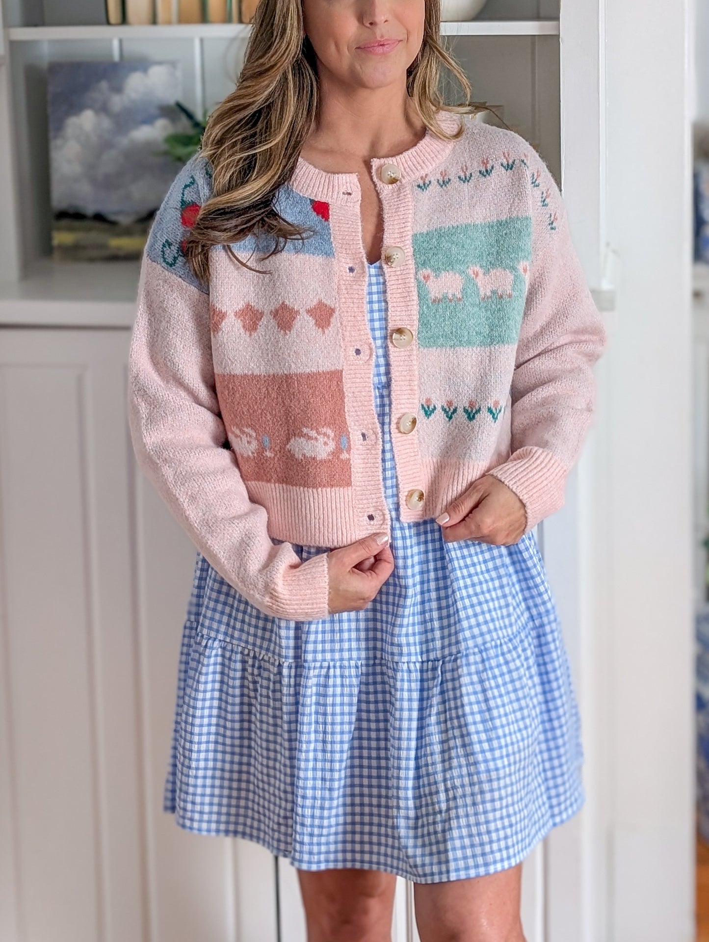 3 Tier Blue Gingham Dress