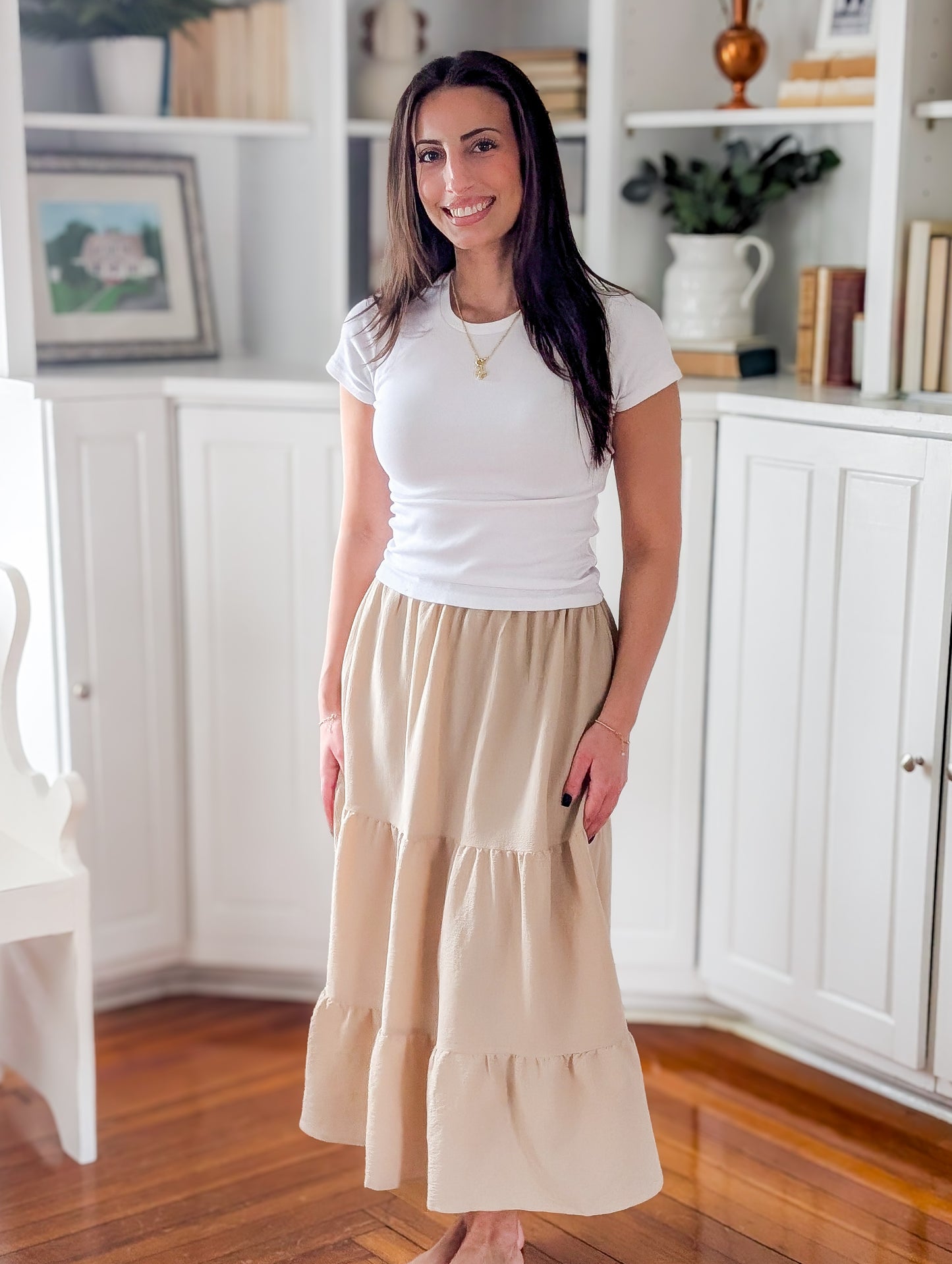 Tiered Flowy Maxi Skirt